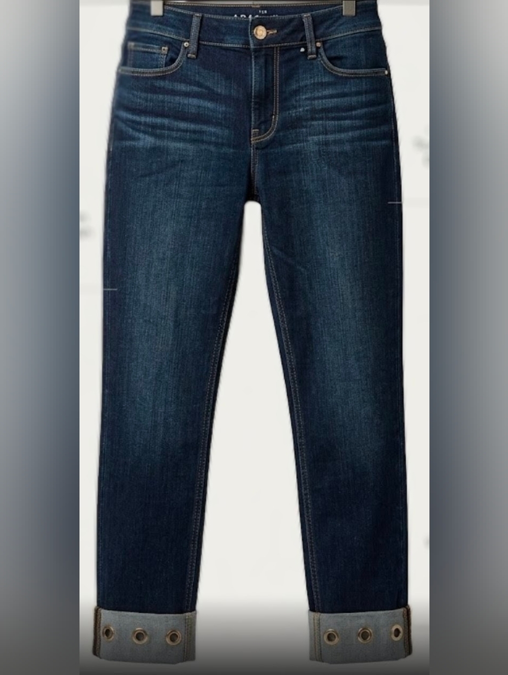 White House Black Market Dark Wash Straight Ankle Jeans, Like New